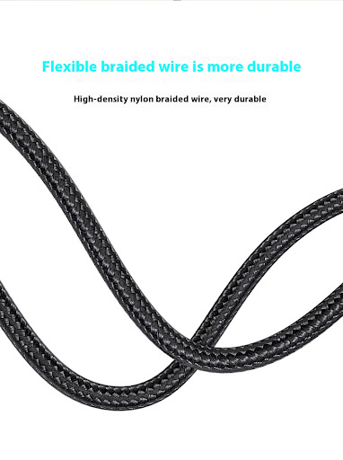 Title 3, Braided Nylon Type-C U-shaped Elbow Data Cable ...