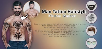 Man Tattoo Hairstyle Editor Screenshot