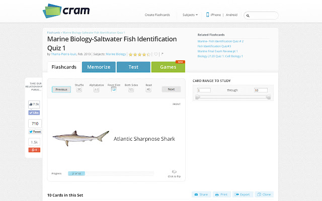 Cram Com Flashcards