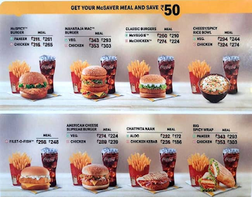 McDonald's menu 