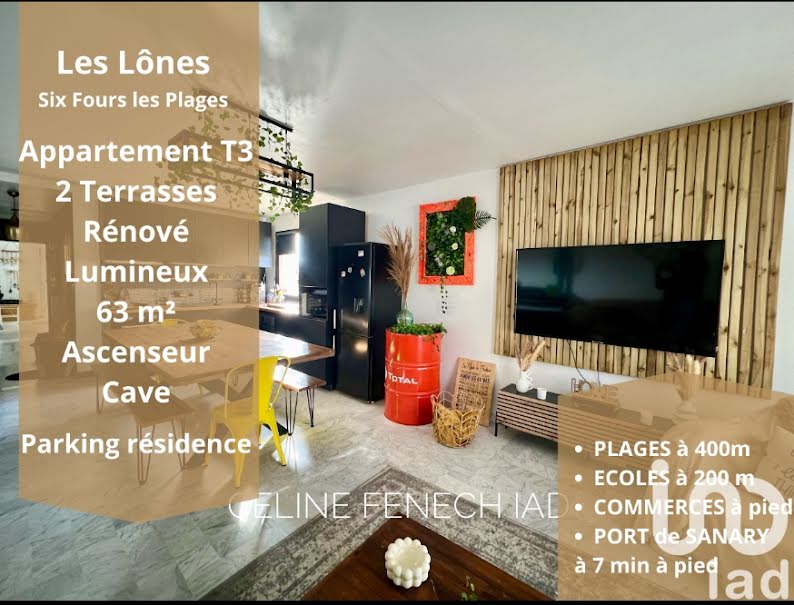 Vente appartement 3 pièces 63 m² à Six-Fours-les-Plages (83140), 323 000 €