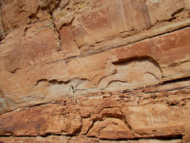 Site of some faded pictographs