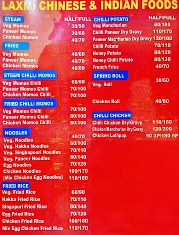 Laxmi Chinese And Indian Food menu 