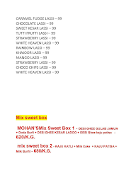 Mohan Sweets menu 6