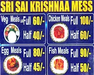 Sri Sai Krishna Mess Vizag menu 1