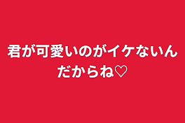 君が可愛いのがイケないんだからね♡（純粋さん…見ちゃ駄目やで(๑^᎑^๑)）