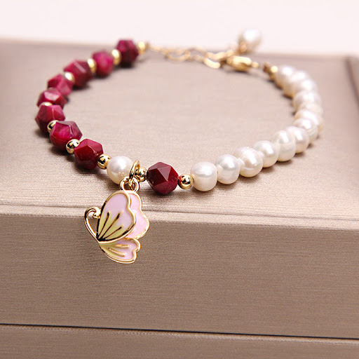 Title 12, Natural Tigereye Freshwater Pearl Braided Bracelet