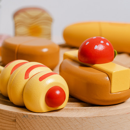 Title 5, Childrens Wooden Bread Fruit Salad Set Inspire...