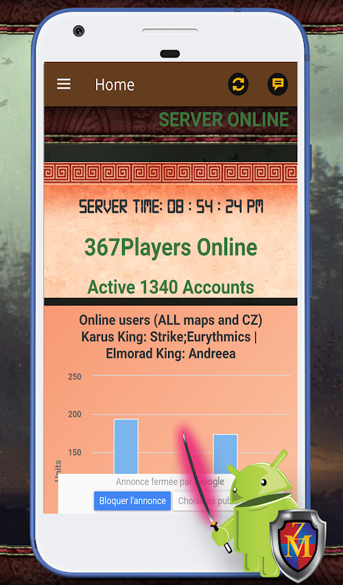 Android application Zone Knight Online screenshort