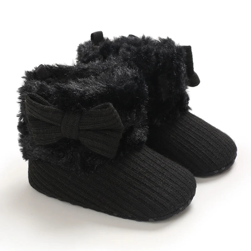Babysnowboots voor 0-1 jaar, unisex, met strik en gebreid. Warme schoenen voor baby's. Bescherming en comfort voor de kleine voetjes in de winter.