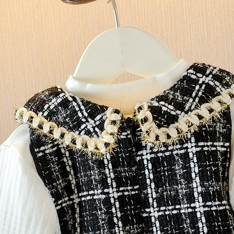 Title 9, Autumn Girls Suit Korean Dress Baby Vest Weste...
