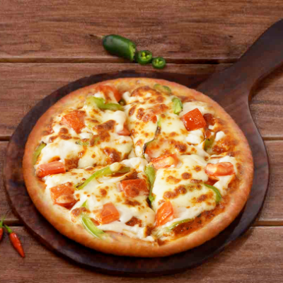 Special Mixed Veggies Capsicum, Paneer And Tomato Pizza