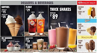 Burger King menu 1