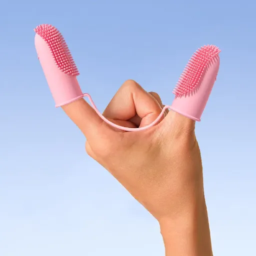 Dog Super Soft Pet Finger Toothbrush Teeth Cleaning Bad Breath Care Nontoxic Silicone Tooth Brush Tool Dog Cat Cleaning 