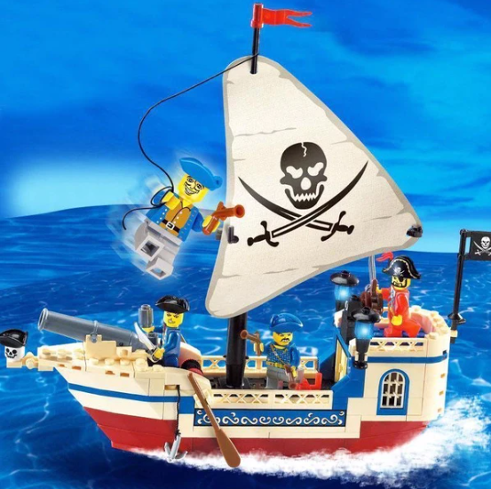 Title 1, Piratenschip bouwstenen voor kinderen. Bevorder...