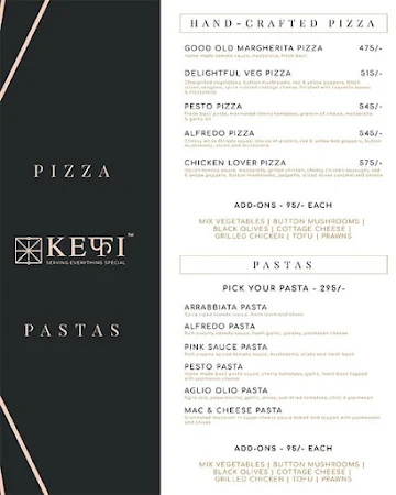 Kefi Boutique Cafe menu 