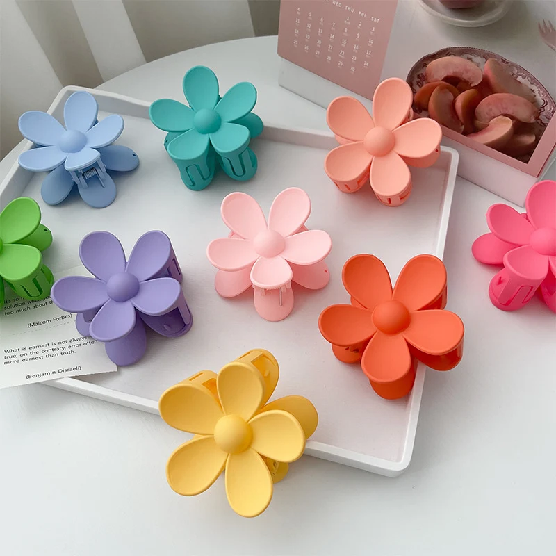 Title 3, Zomer Candy Color Frosted Flower haarclip, idea...