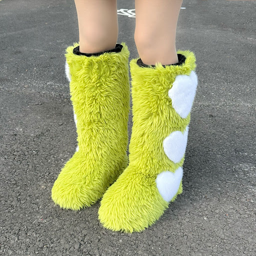 Title 19, Womens Flat Long Fur Boots, Fleece-Lined, Thic...