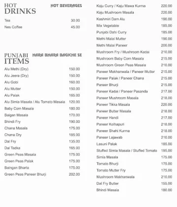 Pallavi Veg Restaurant menu 