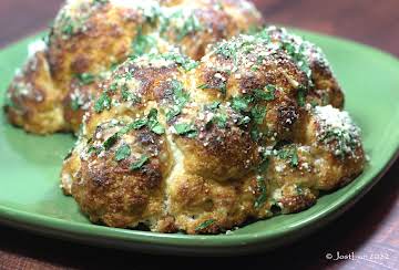 Garlic Dijon Whole Roasted Cauliflower