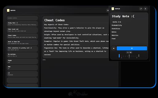 Napkin screenshot 2