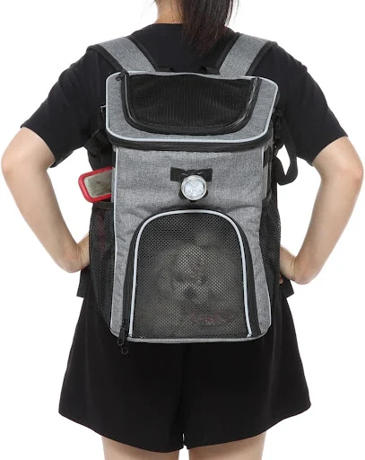 Dog Bike Basket Carrier, Foldable Soft-Sided Dog Carrier, Pet Travel Bag Carrier Safe and Easy for Small Medium Cats and