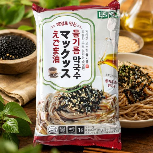 白斎] えごま油 マッククス 麺 211g / 混ぜ麺 香ばしさ ヘルシー麺
