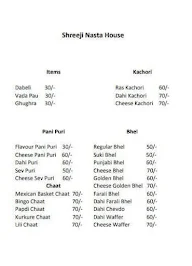 Shreeji Nasta House menu 2