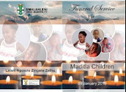 The programme for the funeral of the four Maditla children, who were found murdered in their home in Klarinet, Witbank, in December. 