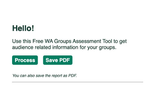 Free WA Groups Assessment Tool