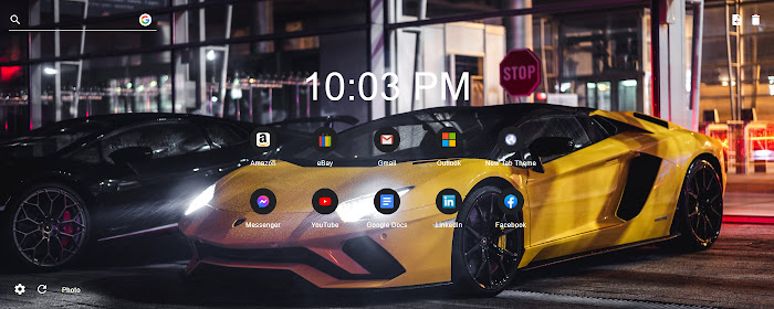 Supercar New Tab Wallpaper Theme marquee promo image