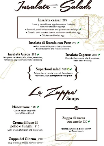 Caffe Tonino menu 