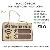 Bảng Gỗ Decor Wifi Password Treo Tường, Trang Trí Homestay