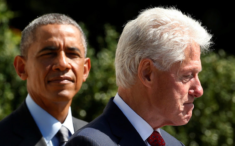 Former US Presidents Barack Obama and Bill Clinton are set to attend current US President Joe Biden's election campaign fundraising event in March. File photo.