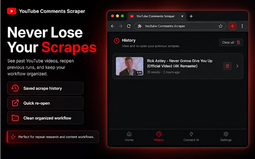 YouTube Comments Scraper screenshot 3