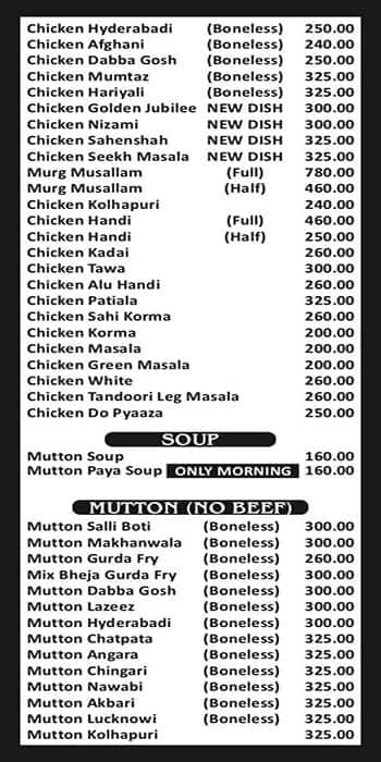 Sadanand menu 