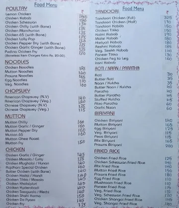 Rajadhani Delux Bar and Restaurant menu 