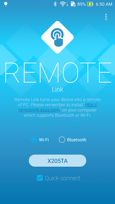 Use asus remote link on android to control windows pc.
