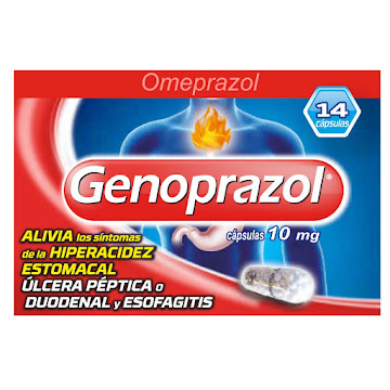 Genoprazol Omeprazol 10 mg Genomma Caja x 14 Cápsulas  