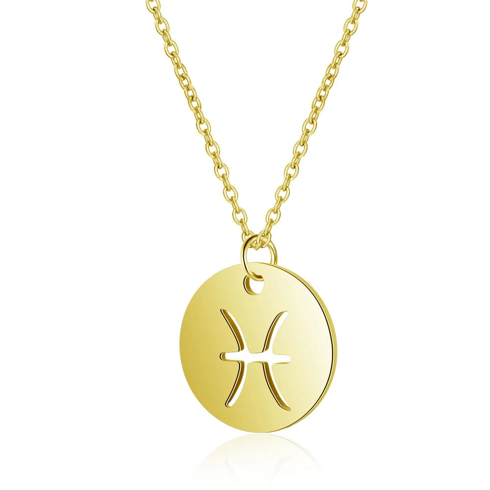 Title 11, Collier creux doré avec 12 constellations pour ...