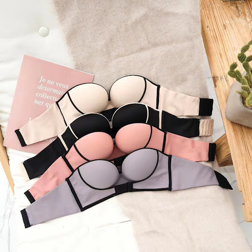 Title 2, Strapless no steel ring bra with gather, provid...