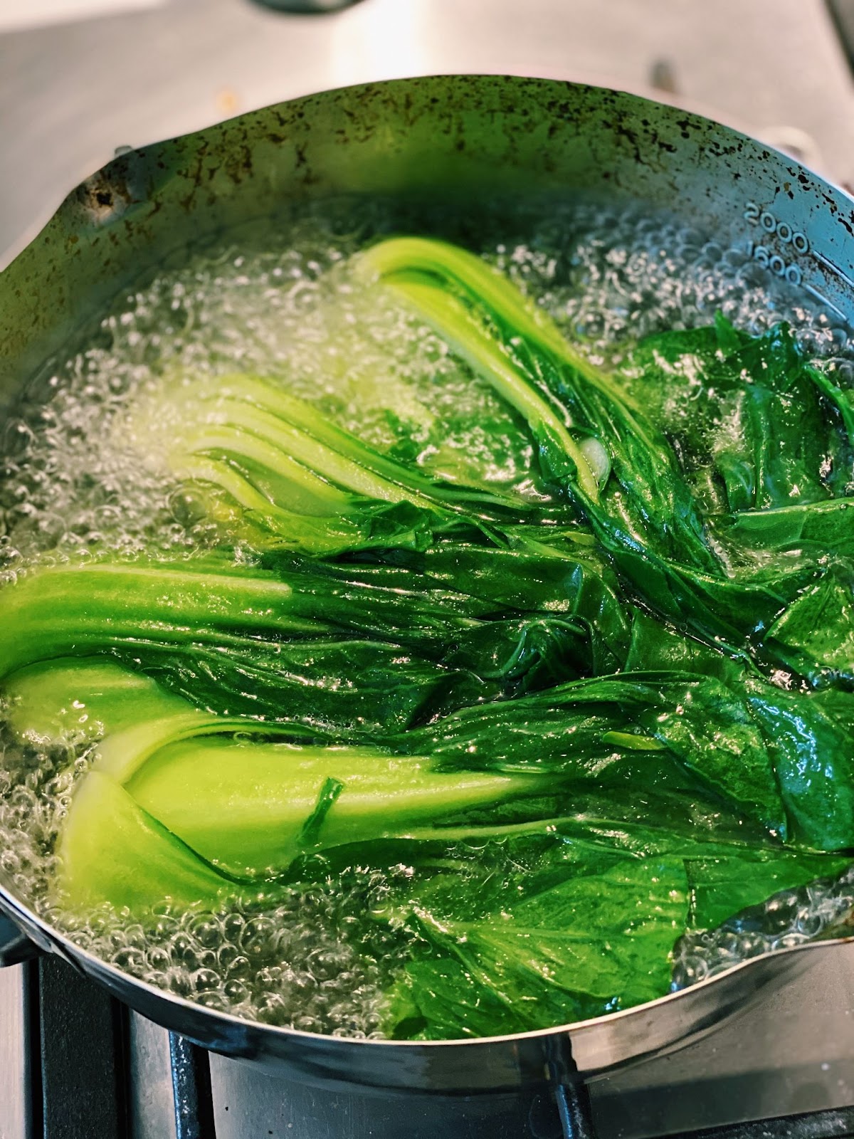 Easy Bok Choy Breakfast Skillet with crispy garlic — Recipe Fiction