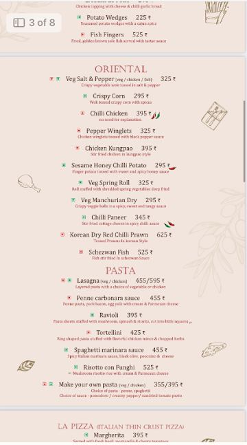 G Town Cafe 65 menu 