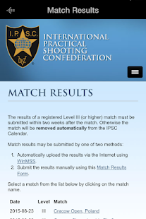 IPSC Official App - náhled