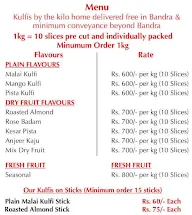 Simply Kulfis and Ice Creams menu 2