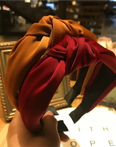 Barrette croisée en tissu à bord la - 3