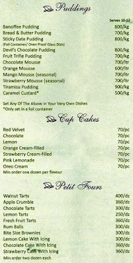 Pudding & Pie menu 2