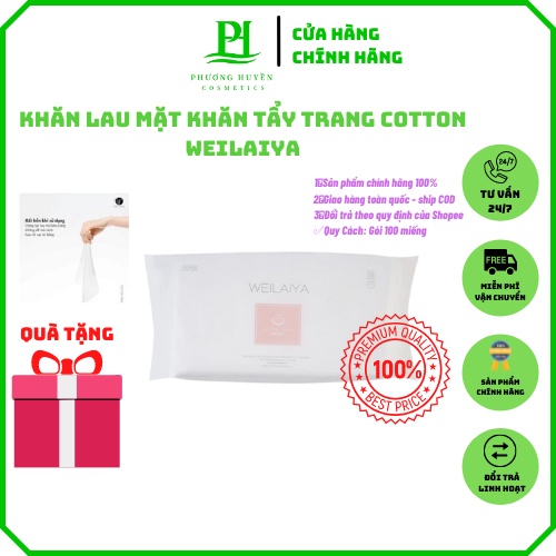 Khăn Lau Mặt Khăn Tẩy Trang Cotton Weilaiya Công Nghệ Làm Sạch Đột Phá