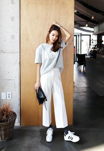 Phối Quần Culottes + giày sneaker 9