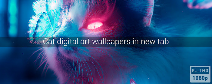 Cat digital art Wallpapers New Tab marquee promo image